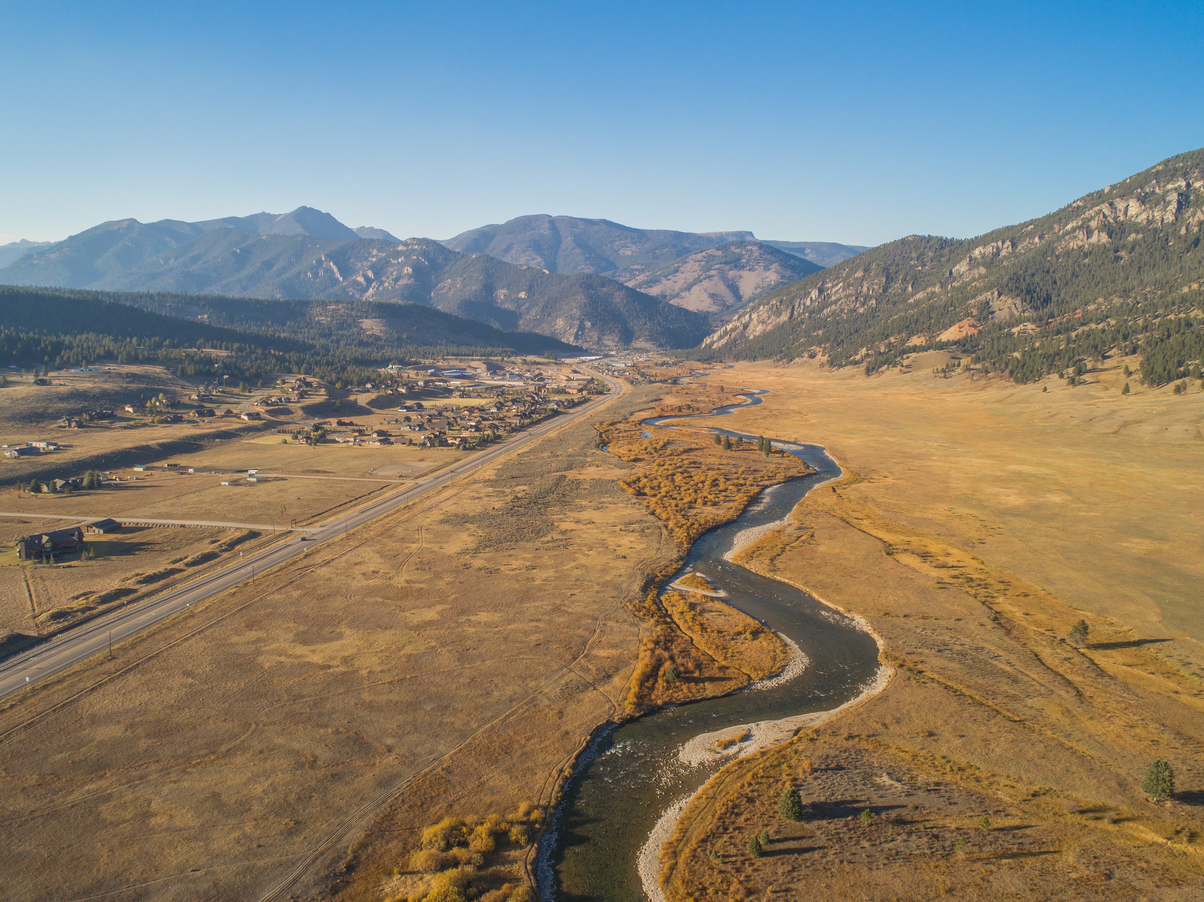 The Gallatin River in fall